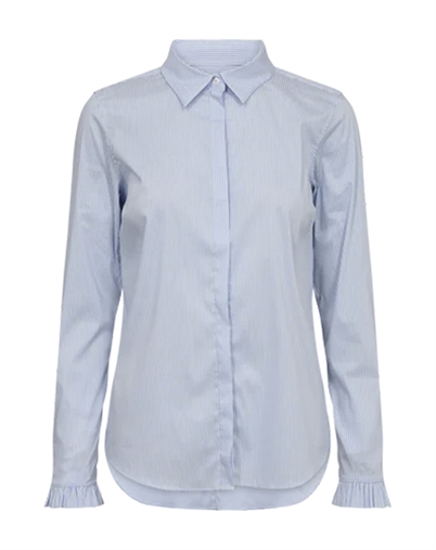 Mos Mosh - MMMattie Flip Stripe Shirt - Light Blue